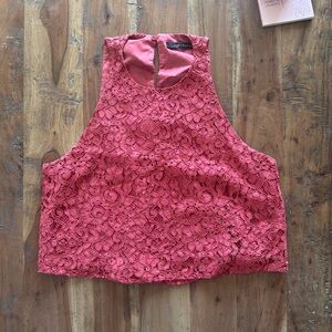 Gorgeous lace detail Zara crop top!